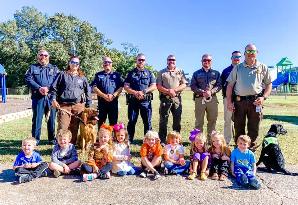 Law enforcement officers visit Mother’s Day Out